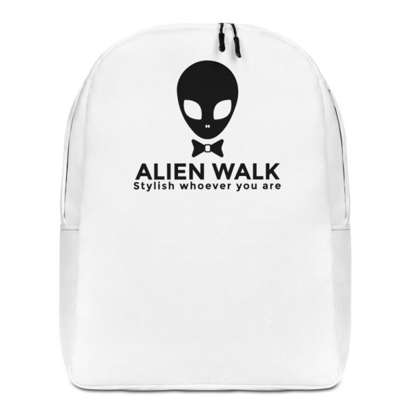 Alien Walk all over print minimalist backpack white front 60144556e80e3