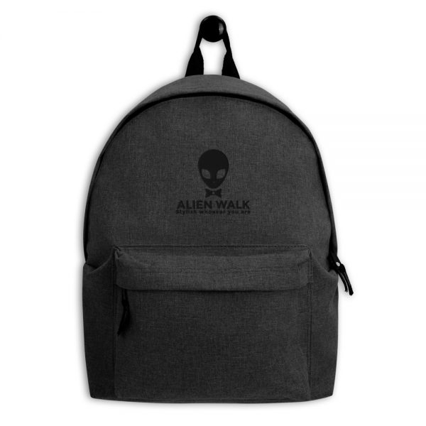 Alien Walk embroidered simple backpack i bagbase bg126 anthracite front 60144091dd1eb