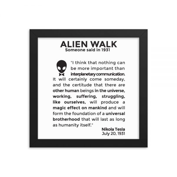 Alien Walk enhanced matte paper framed poster in black 10x10 transparent 60143fc5acfba