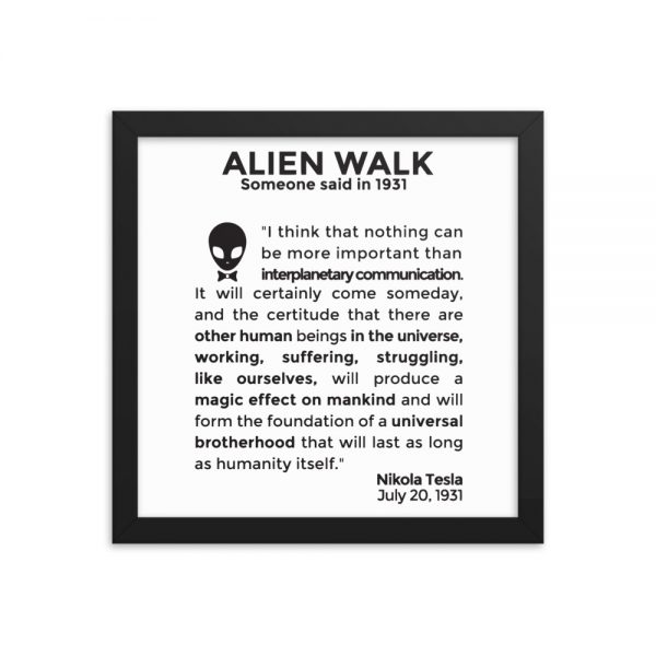 Alien Walk enhanced matte paper framed poster in black 12x12 transparent 60143fc5acffb