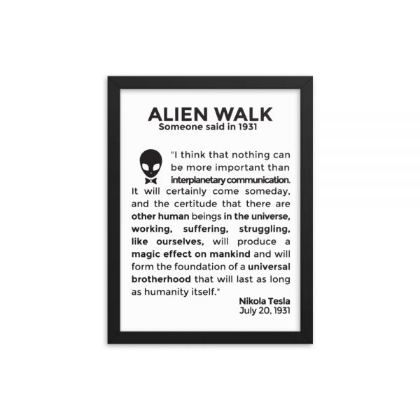 Alien Walk enhanced matte paper framed poster in black 12x16 transparent 60143fc5ad039