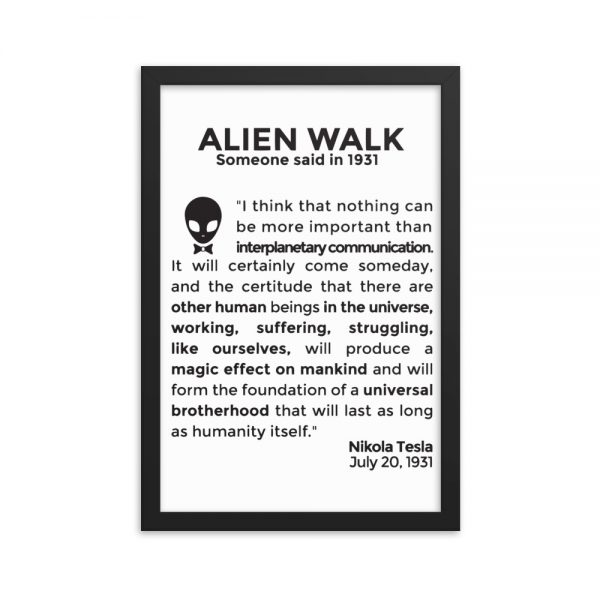 Alien Walk enhanced matte paper framed poster in black 12x18 transparent 60143fc5ad0b1