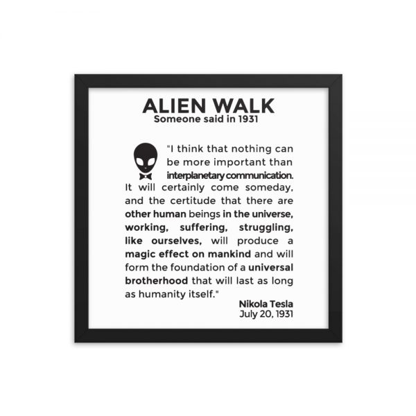 Alien Walk enhanced matte paper framed poster in black 14x14 transparent 60143fc5ad076