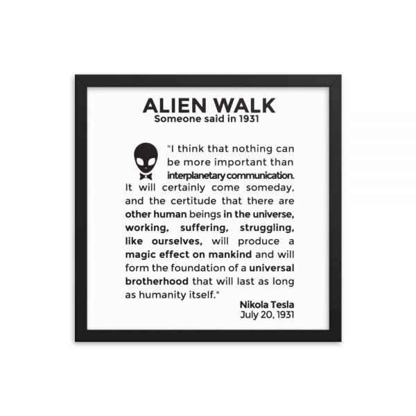 Alien Walk enhanced matte paper framed poster in black 16x16 transparent 60143fc5ad0ed