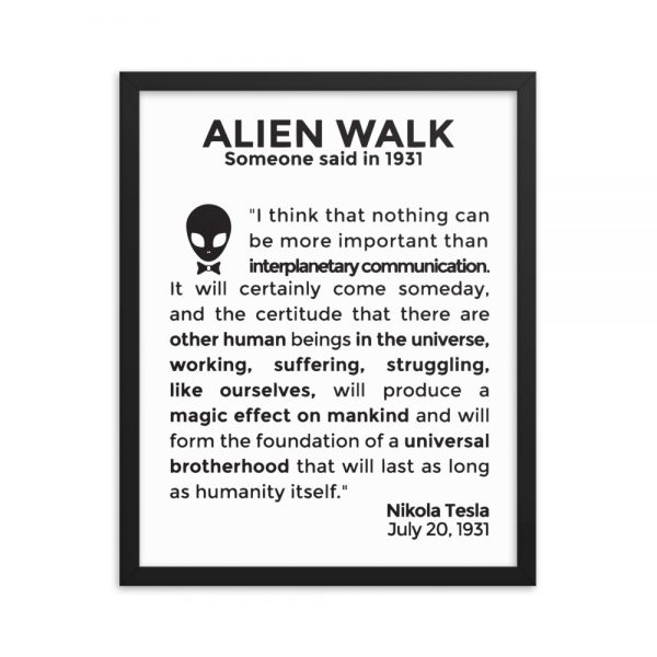 Alien Walk enhanced matte paper framed poster in black 16x20 transparent 60143fc5ad127