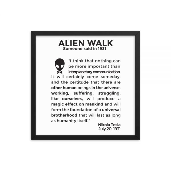 Alien Walk enhanced matte paper framed poster in black 18x18 transparent 60143fc5ad163