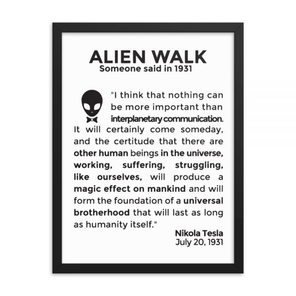 Alien Walk enhanced matte paper framed poster in black 18x24 transparent 60143fc5acbac