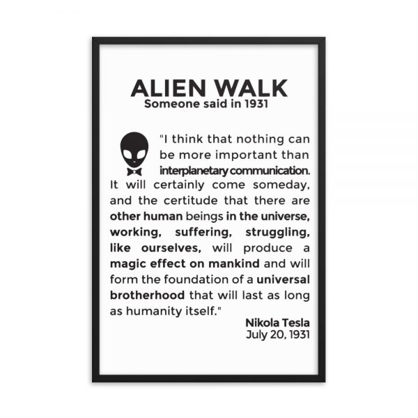 Alien Walk enhanced matte paper framed poster in black 24x36 transparent 60143fc5ad1b4