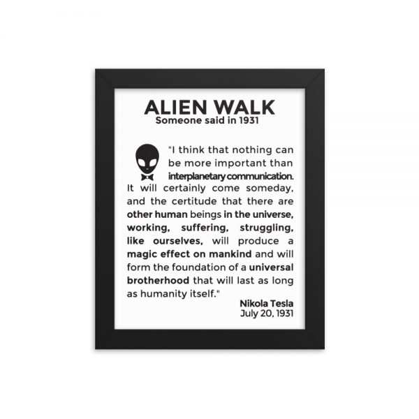 Alien Walk enhanced matte paper framed poster in black 8x10 transparent 60143fc5acf67