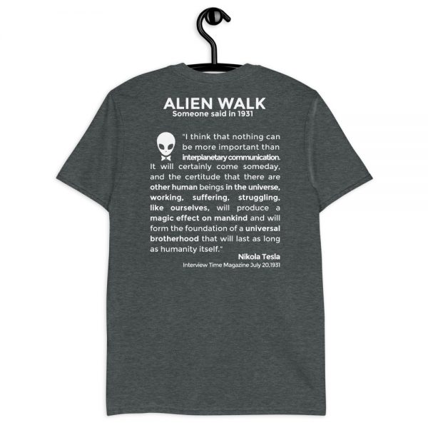 Alien Walk unisex basic softstyle t shirt dark heather back 60144150884da