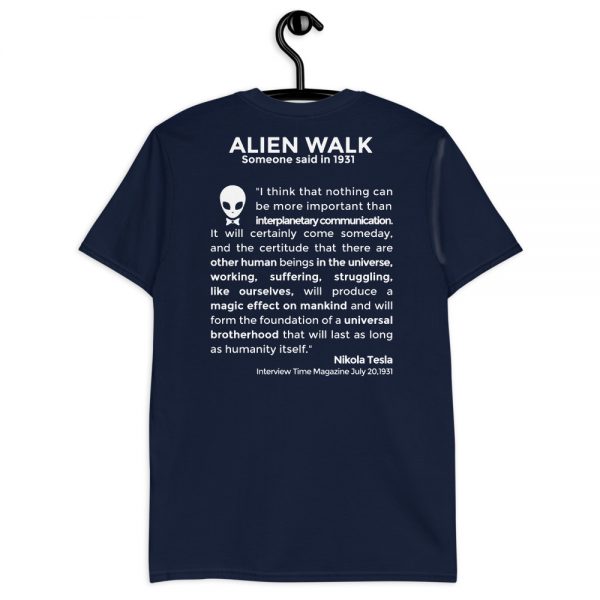 Alien Walk unisex basic softstyle t shirt navy back 6014415089438