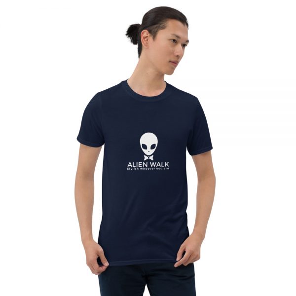 Alien Walk unisex basic softstyle t shirt navy front 6014415088a7f