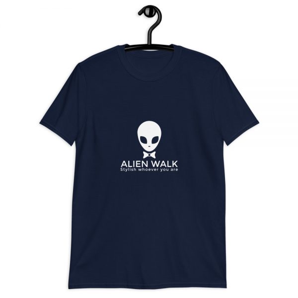 Alien Walk unisex basic softstyle t shirt navy front 601441508914c