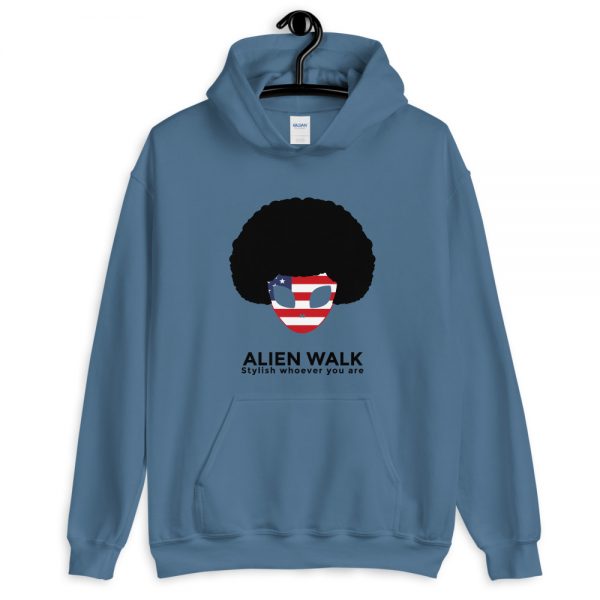 Alien Walk unisex heavy blend hoodie indigo blue front 60143e453e409