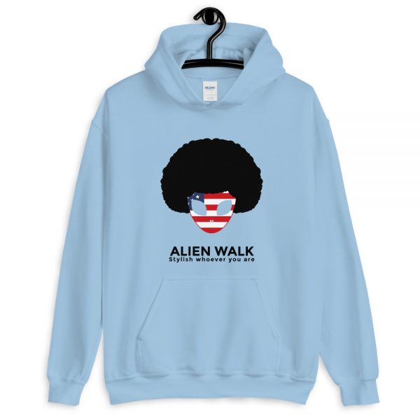 Alien Walk unisex heavy blend hoodie light blue front 60143e45421ed