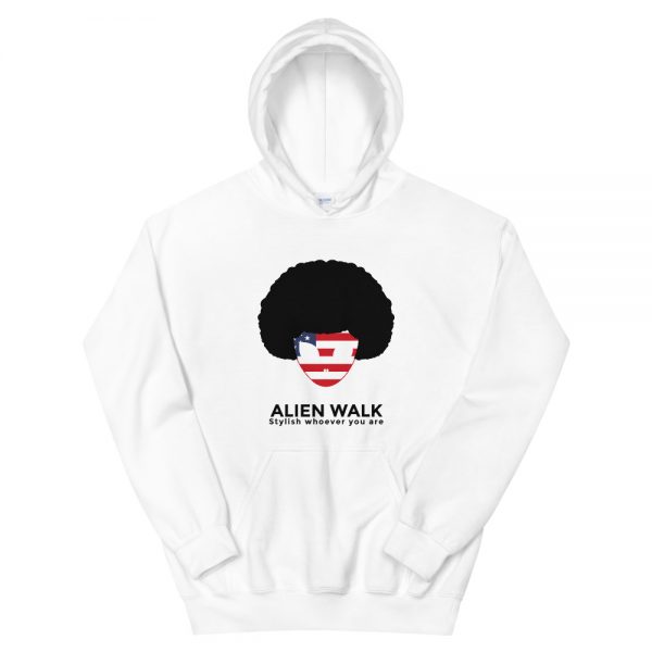 Alien Walk unisex heavy blend hoodie white front 60143e4536b94