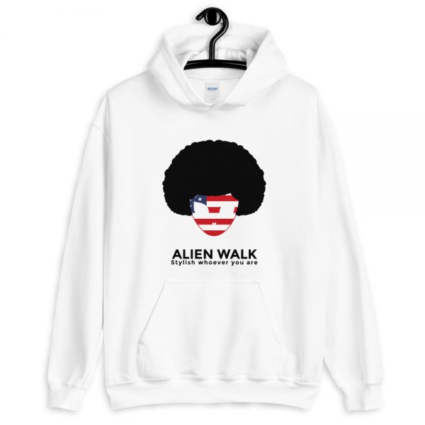 Alien Walk unisex heavy blend hoodie white front 60143e45452af