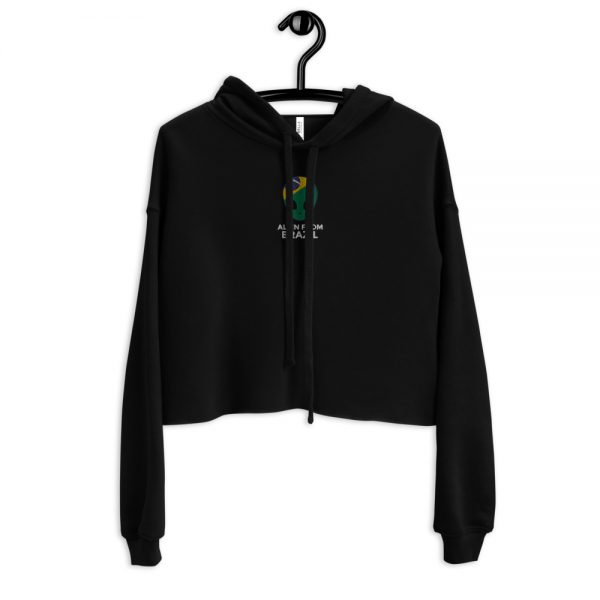 Alien Walk womens cropped hoodie black front 601446932d71c