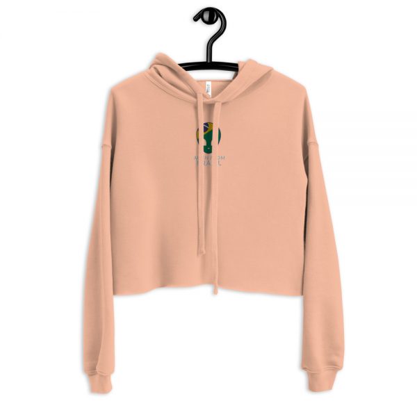 Alien Walk womens cropped hoodie peach front 601446932d280