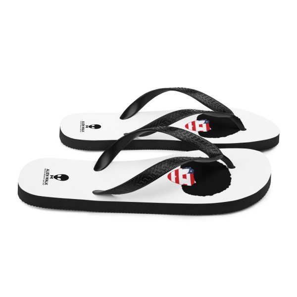 Alien Walk sublimation flip flops white right 60b64ddf33e46