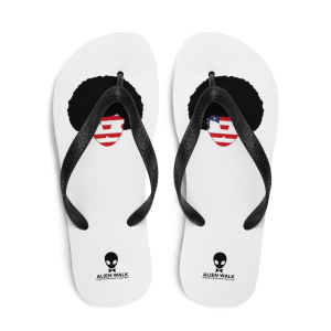 Alien Walk sublimation flip flops white top 60b64ddf33b71